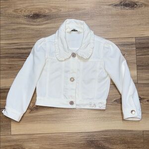 chic White Kids Jean Jacket